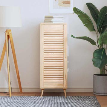 vidaXL Kastdeur met lamellen 99,3x39,4 cm massief grenenhout, Huis en Inrichting, Verzenden, Nieuw