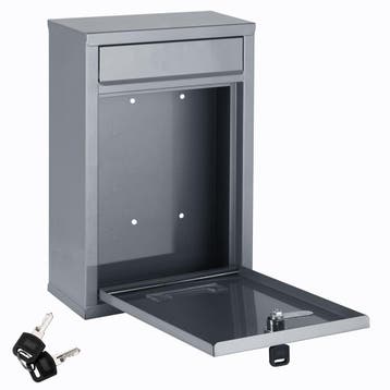Brievenbus Zilver 32x22x9cm (Brievenbussen, Tuin en Terras), Verzenden, Nieuw