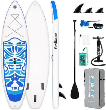Sup Board - Opblaasbaar Paddle Board - 150 kg - Blauw/Wit -, Verzenden, Zo goed als nieuw