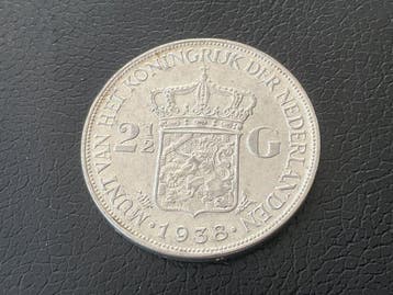 Nederland. Wilhelmina. 2 1/2 Gulden 1938 (Zonder
