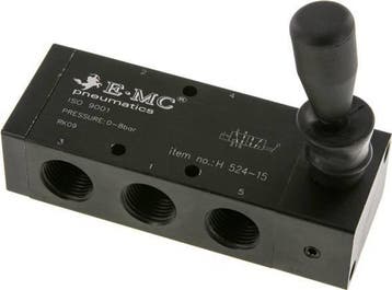 5/2 G1/2  Handbediend Ventiel Detent 0-8bar/0-112psi E.MC, Verzenden, Nieuw