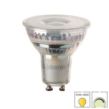 LED spot GU10 Lybardo 5.5 watt | Dimtone 2700K - 2200K, Verzenden, Nieuw, 30 tot 60 watt, Led-lamp