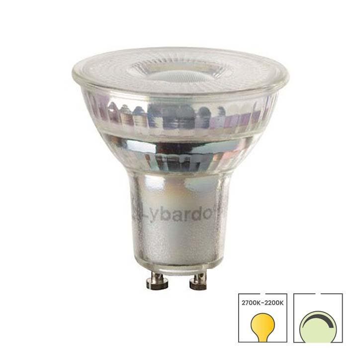 LED spot GU10 Lybardo 5.5 watt | Dimtone 2700K - 2200K, Huis en Inrichting, Lampen | Losse lampen, Led-lamp, Nieuw, 30 tot 60 watt