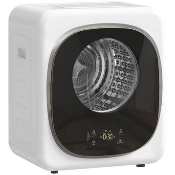 TRUUSK Compacte 4 kg Wasdroger - 5 Modi - Timer - Wit en Zwa, Verzenden, Nieuw