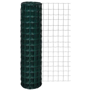 vidaXL Euro hek 10x1,5 m staal groen, Verzenden, Nieuw, IJzer, 1 tot 2 meter