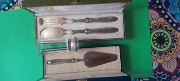 Saladebestek (5) - .950 zilver - 1900-1910, 1920-1930 -, Antiek en Kunst
