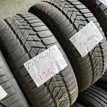 2 x Pirelli Sottozero 3 225-50-17 Winterbanden 5,5mm, Gebruikt, 17 inch, Band(en), Personenwagen