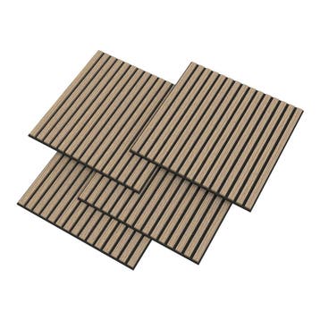 Akoestisch wandpaneel Vang 12 stuks 4,32 m² walnootkleurig l, Verzenden, Nieuw
