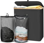 Lugia Wasmand 2 Waszakken 141L Natuurlijk Bamboe met Deksel, Ophalen of Verzenden, Zo goed als nieuw