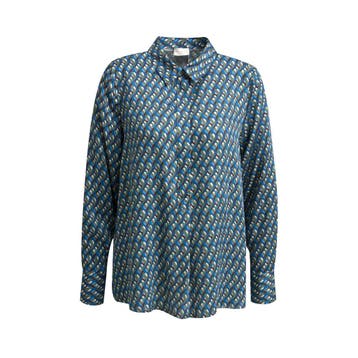 Milano Italy • blauw groene blouse • 36, Maat 36 (S), Verzenden, Blauw, Milano Italy