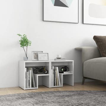 vidaXL Nachtkastjes 2 st 40x30x40 cm bewerkt hout hoogglans, Minder dan 45 cm, Verzenden, Nieuw, Minder dan 55 cm