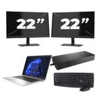 HP EliteBook 840 G9 -   i5-12e 8GB  - 256GB  + 2x 22 inch, Qwerty, Verzenden, 8 GB, Refurbished
