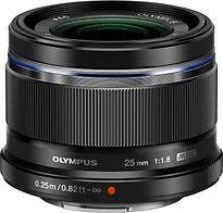 Olympus 25 mm F1.8 46 mm filter (geschikt voor Micro Four, Verzenden, Zo goed als nieuw, Standaardlens
