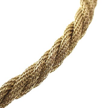 Gouden gedraaide mesh schakelcollier (Ketting), Ophalen of Verzenden, Gebruikt, Goud, Goud