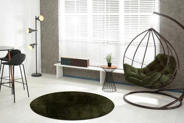 Rond Hoogpolig Vloerkleed | Heaven | Basil | 160x160 cm, Verzenden, Nieuw
