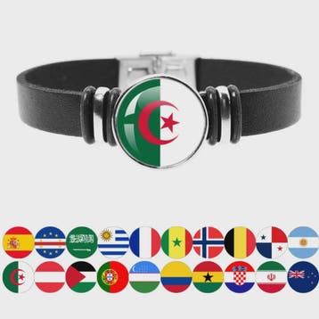 Leren Armband met Vlag van [Land] - Stijlvolle Bangle voor D, Verzenden, Nieuw