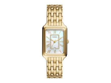 Fossil RAQUEL ES5304 - Dames Horloge - 26 mm - Goudkleurig, Verzenden, Zo goed als nieuw, Fossil