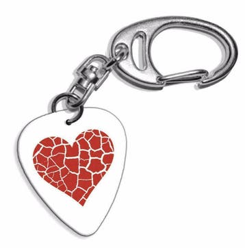 Plectrum ketting of sleutelhanger van beschadigd hart love, Ophalen of Verzenden, Nieuw