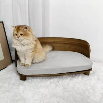 Verhoogd Houten Kattenbed – Comfortabel Huisdierbed met Kuss, Verzenden, Nieuw