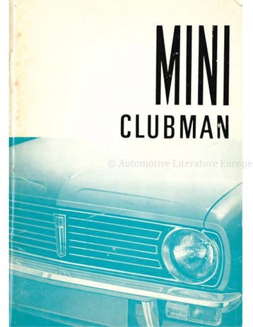 1975 AUSTIN-MORRIS MINI CLUBMAN INSTRUCTIEBOEKJE NEDERLANDS, Auto diversen