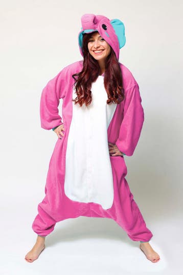 KIMU® Onesie Roze Olifant Baby Pakje 68-74 Olifantenpak Kost, Kinderen en Baby's, Carnavalskleding en Verkleedspullen, Ophalen of Verzenden