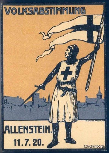 Olsztyn 1920 - Volkraadpleging Allenstein op 11 juli 1920,, Gestempeld