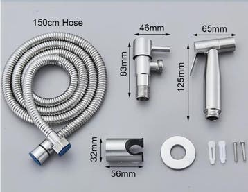 RVS 304 Bidet Sprayer met Koudwaterkraan Wandmontage, Verzenden, Nieuw