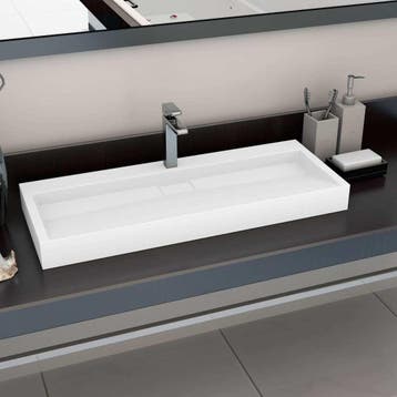 vidaXL Wastafel 120x46x11 cm mineraal gegoten/marmer gegoten, Verzenden, Nieuw