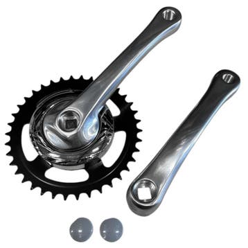 Falkx Crankstel 38T - Aluminium - Zilver - 170 mm - Spiel..., Fietsen en Brommers, Fietsonderdelen, Ophalen of Verzenden, Nieuw