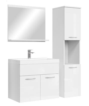 Badkamermeubel Set Montreal 60 x 35 cm Wit Badmeubel, Verzenden, Nieuw, Wastafelkast