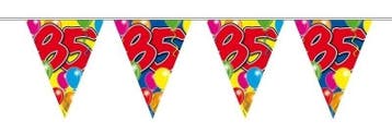 Vlaggenlijn balloons 85 jaar 10M, Verzenden, Nieuw, Feestartikel