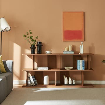 Wandrek Gäljami staand rek laag boekenkast 160x35x74 cm waln, Huis en Inrichting, Kasten | Boekenkasten, Verzenden, Nieuw