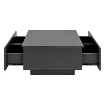 Salontafel Kagiso met lades 95x60x31 cm donkergrijs mat, Huis en Inrichting, Tafels | Salontafels, Verzenden, Nieuw