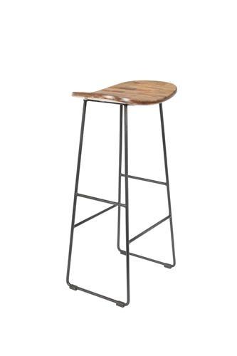 Barkruk - 76 cm - Merel - Naturel - House of Rebels, Verzenden, Nieuw