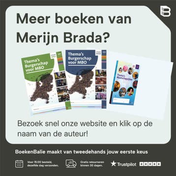 vmbo kgt 2023-2024 / Themas Maatschappijleer / werkboek, Boeken, Verzenden, Zo goed als nieuw, Merijn Brada
