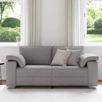 vidaXL Loveseat Taupe 180 cm Stof, Verzenden, Nieuw, Stof, 150 tot 200 cm