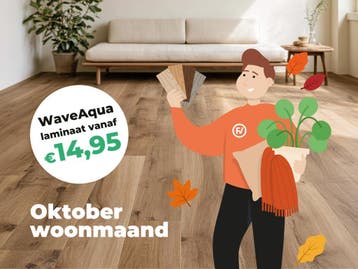 WaveAqua klik designvloer houtlook | 60% korting, €14,95 m², Ophalen, Overige materialen, Nieuw, 10 m² of meer