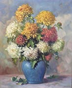 Helmut Andreas Volkwein (1920-2004) - Prachtvoller Strauß, Antiek en Kunst