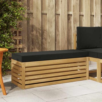 vidaXL Buitenstoolbank Massief Acaciahout Wit, Tuin en Terras, Tuinsets en Loungesets, Verzenden, Nieuw