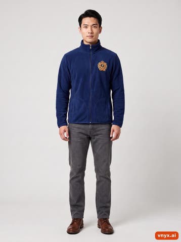 Ralph Lauren Fleecejassen Heren maat M Blauw Vintage, Ophalen of Verzenden, Nieuw