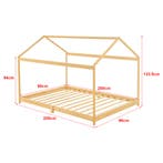 [en.casa] Kinderbed Vindafjord huisbed met matras bamboe 90x, Verzenden, Nieuw