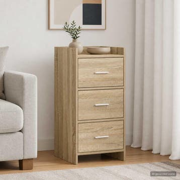 vidaXL Dressoir Sonoma Eiken 40 x 36 x 80 cm Bewerkt hout, Verzenden, Nieuw, Overige houtsoorten, Minder dan 50 cm