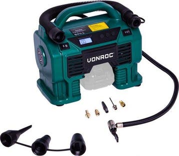2dekans | VONROC Accu compressor – VPower 20V – Zonder accu, Ophalen of Verzenden, Zo goed als nieuw