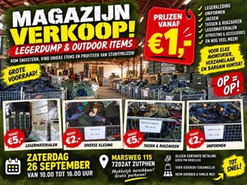 GROTE MAGAZIJNOPRUIMING van legerdump in ZUTPHEN!, Ophalen