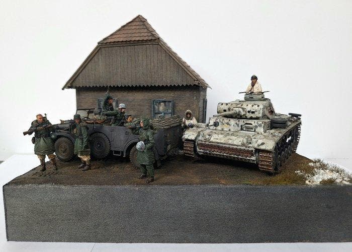 Airfix and Tamiya - Diorama Das Reich Division, Kharkov 1943, Kinderen en Baby's, Speelgoed | Overig