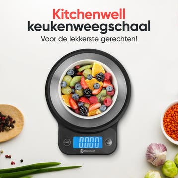 2dekans | Kitchenwell Keukenweegschaal - Digitaal - 1g-10kg, Ophalen of Verzenden, Zo goed als nieuw