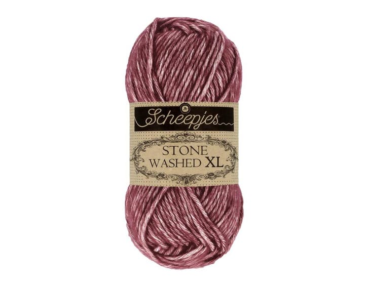 Scheepjes Stone Washed XL - 850 Garnet 50gr, Hobby en Vrije tijd, Breien en Haken, Breien of Haken, Nieuw, Wol of Garen, Ophalen of Verzenden