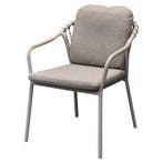 Sandora dining tuinstoel aluminium latte stapelbaar, Ophalen of Verzenden, Nieuw