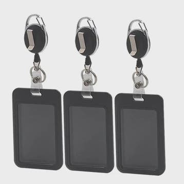Set van 3 Intrekbare Badgehouders met Nekhanger - Kaarthoude, Verzenden, Nieuw