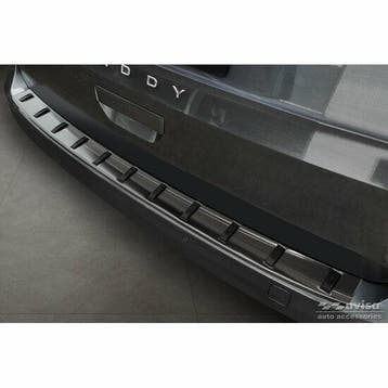 Zwart RVS Beschermlijst VW Caddy 5 Cargo/Combi AV 254023, Nieuw, Achter, Volkswagen